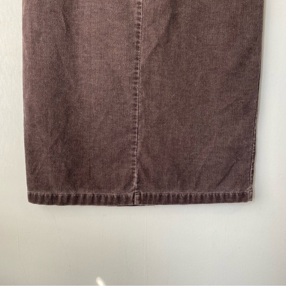 Vintage Dockers Brown Corduroy Midi Skirt 8 - Picture 3 of 9